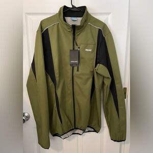 💃 NWT ARSUXEO Cycling Bike Stripped Reflective Fleece Jacket Men’s Size 3X NWT